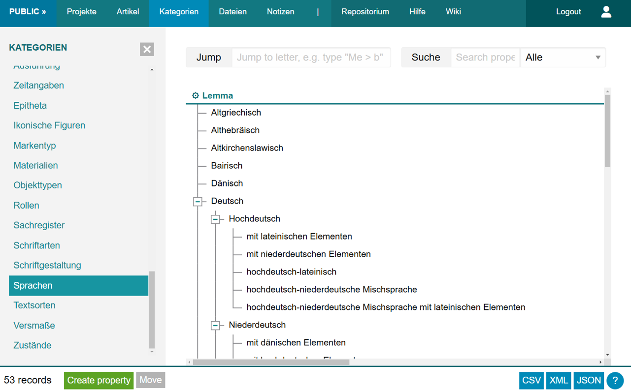Epigraf categories example